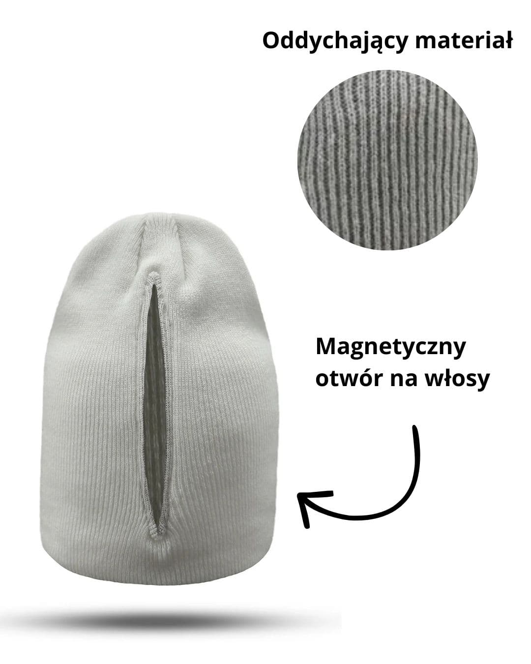 Magnetyczna czapka z otworem na kucyk